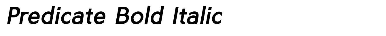 Predicate Bold Italic
